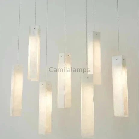 Art Design 1/25/60/84 - Light Colorful Rectangle Cluster Glass Tile Pendant/Chandelier - Camilalamps - Ca-1aR-110071