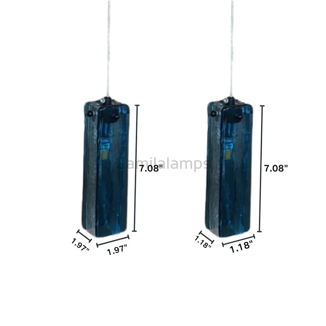 Art Design 1/25/60/84 - Light Colorful Rectangle Cluster Glass Tile Pendant/Chandelier - Camilalamps - CA - AR - 10071