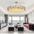 Art Round & Linear Crystal Branch Chandelier - Camilalamps - CAM - Fl - 06