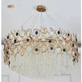 Art Round & Linear Crystal Branch Chandelier - Camilalamps - CAM - Fl - 06