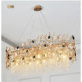 Art Round & Linear Crystal Branch Chandelier - Camilalamps - CAM - Fl - 08