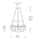 Artistic Pear Round Chandelier 18