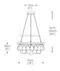 Artistic Pear Round Chandelier 18