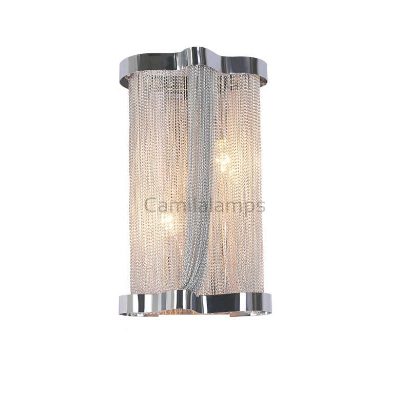Ashlee Aluminum Chain Tassel Wall Sconce - Camilalamps - CA - A - 027