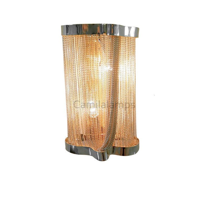 Ashlee Aluminum Chain Tassel Wall Sconce - Camilalamps - CA - A - 027