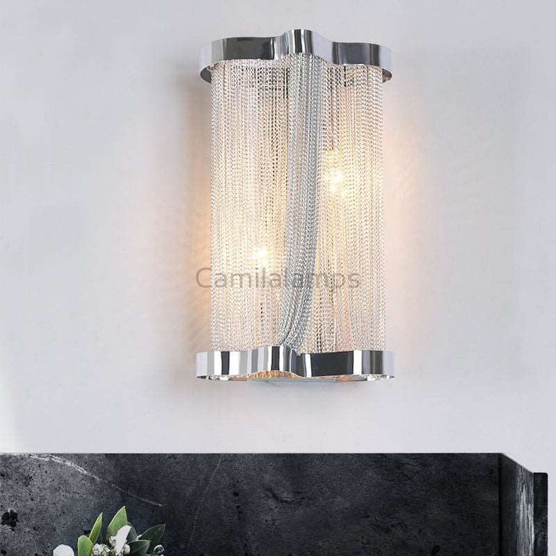 Ashlee Aluminum Chain Tassel Wall Sconce - Camilalamps - CA - A - 027