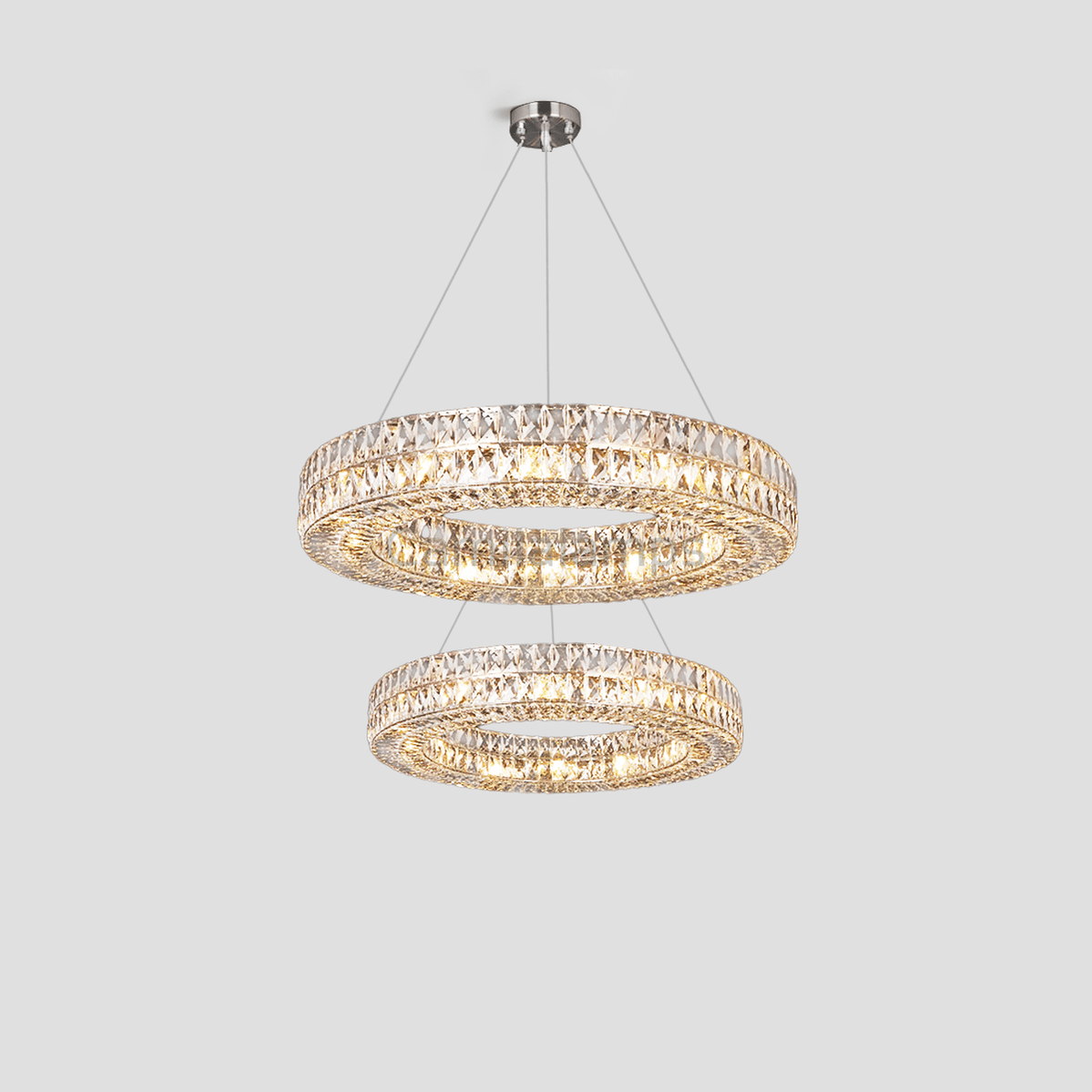 Aster Halo Crystal Multi - Tier Ring Chandelier - Camilalamps - Ca-1LI2024-1C5562