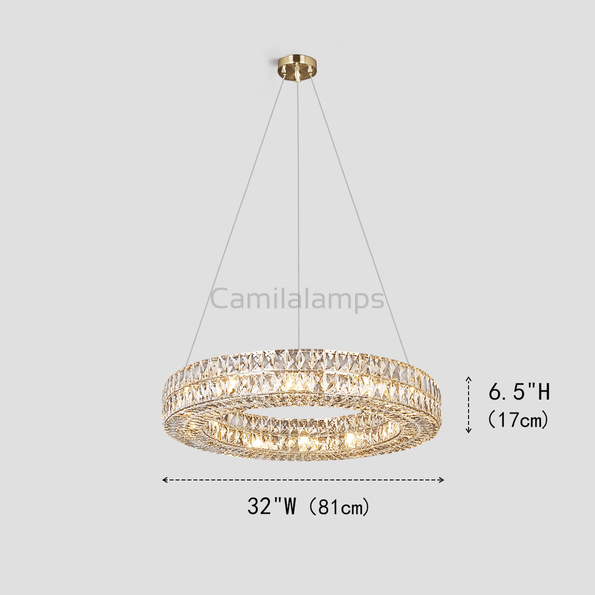 Aster Halo Crystal Ring Chandelier - Camilalamps - CA - LI2024 - C5557