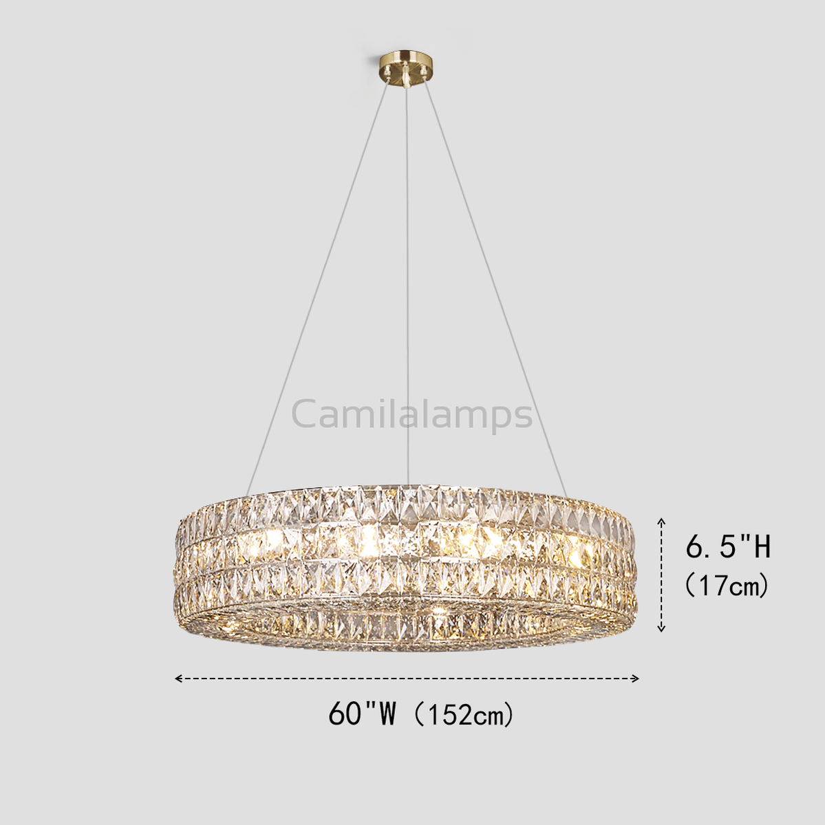 Aster Halo Crystal Ring Chandelier - Camilalamps - Ca-1LI2024-1C5557