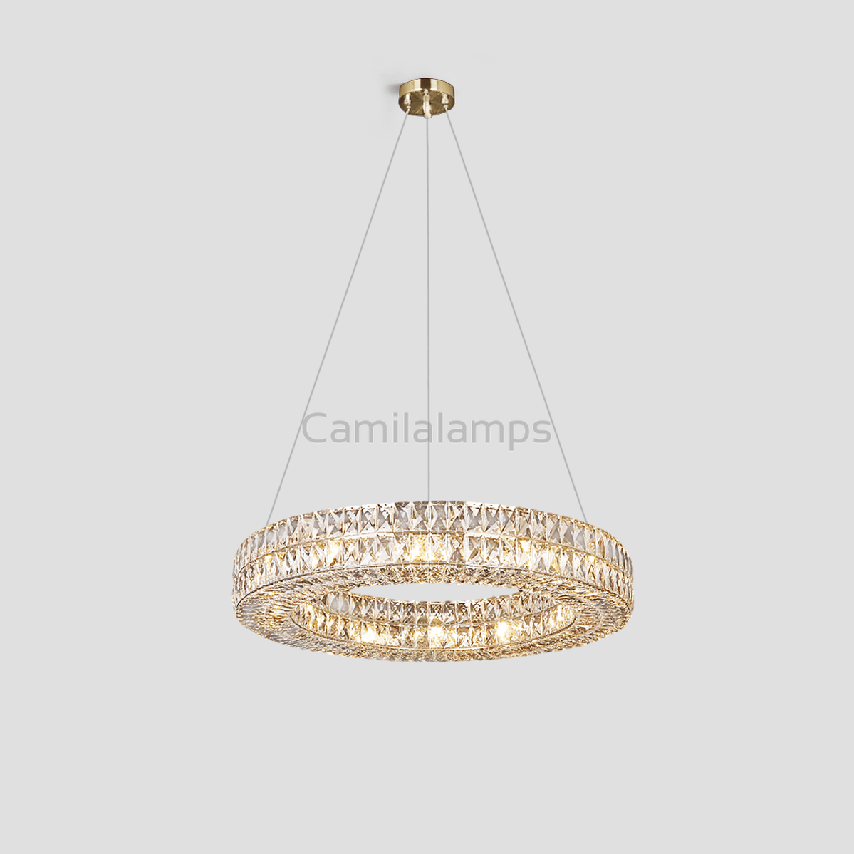 Aster Halo Crystal Ring Chandelier - Camilalamps - CA - LI2024 - C5558