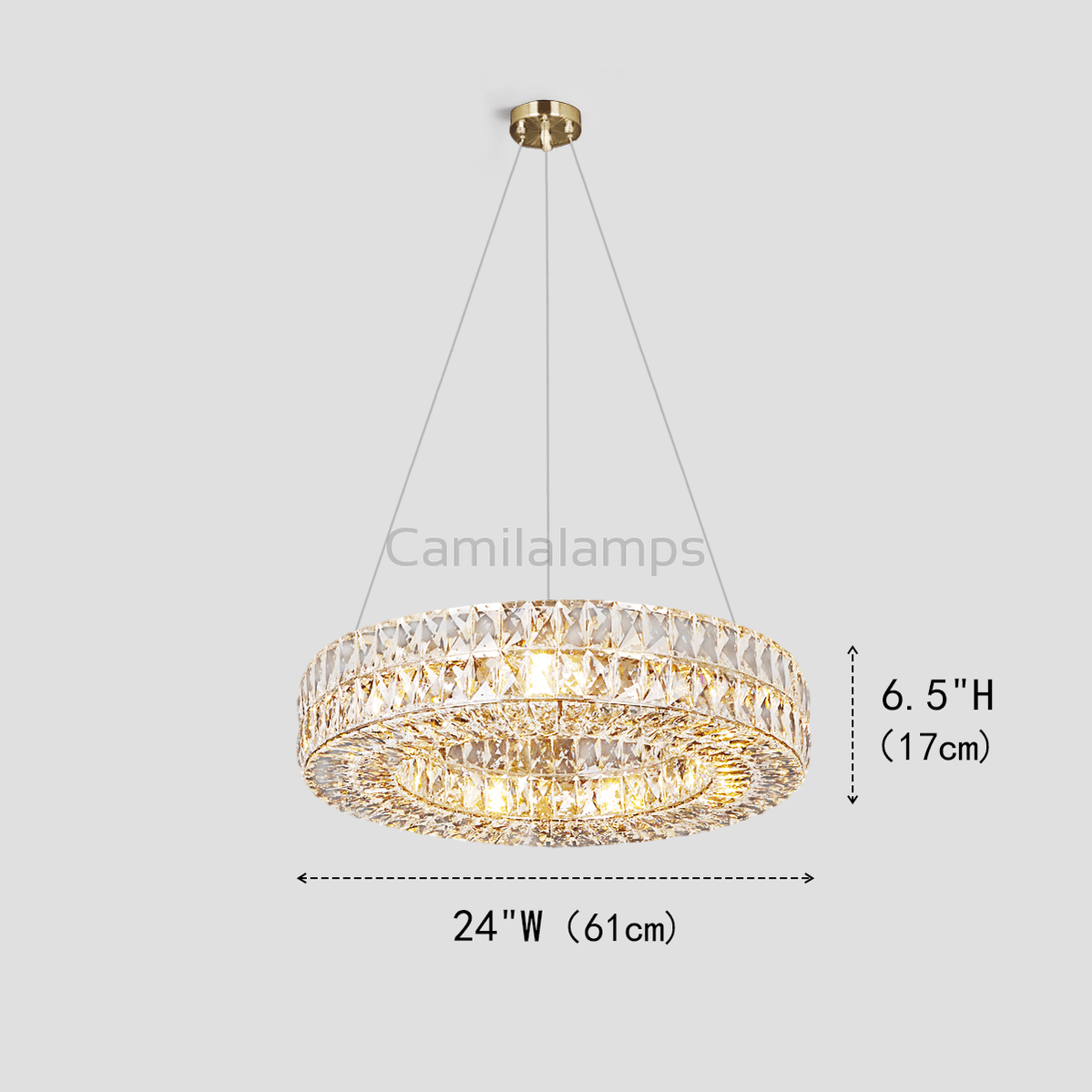Aster Halo Crystal Ring Chandelier - Camilalamps - CA - LI2024 - C5557