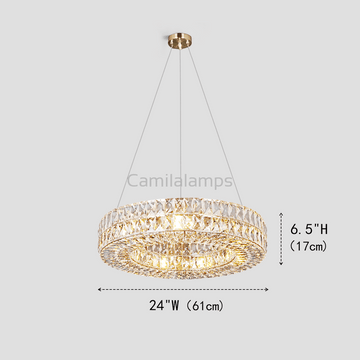 Aster Halo Crystal Ring Chandelier - Camilalamps - CA - LI2024 - C5557