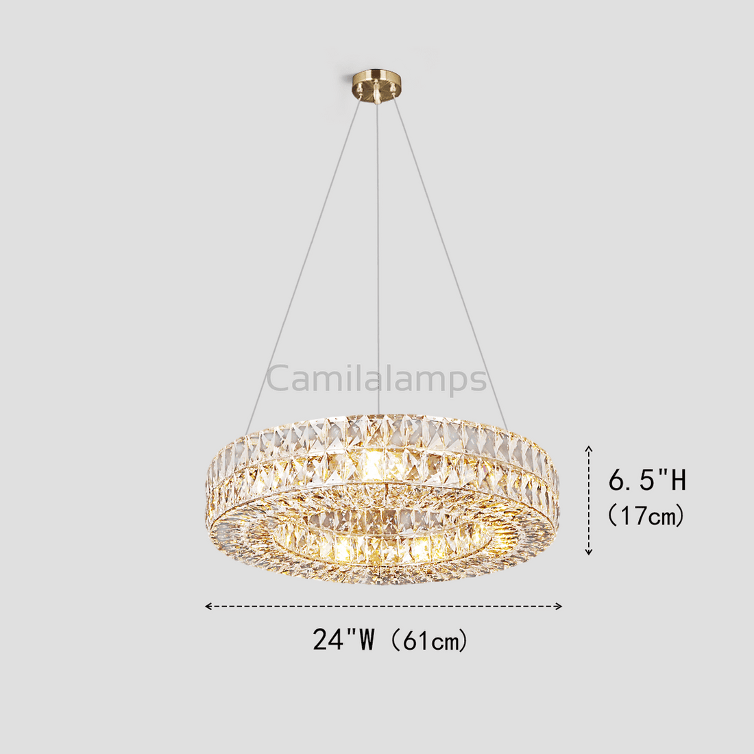 Aster Halo Crystal Ring Chandelier - Camilalamps - Ca-1LI2024-1C5557