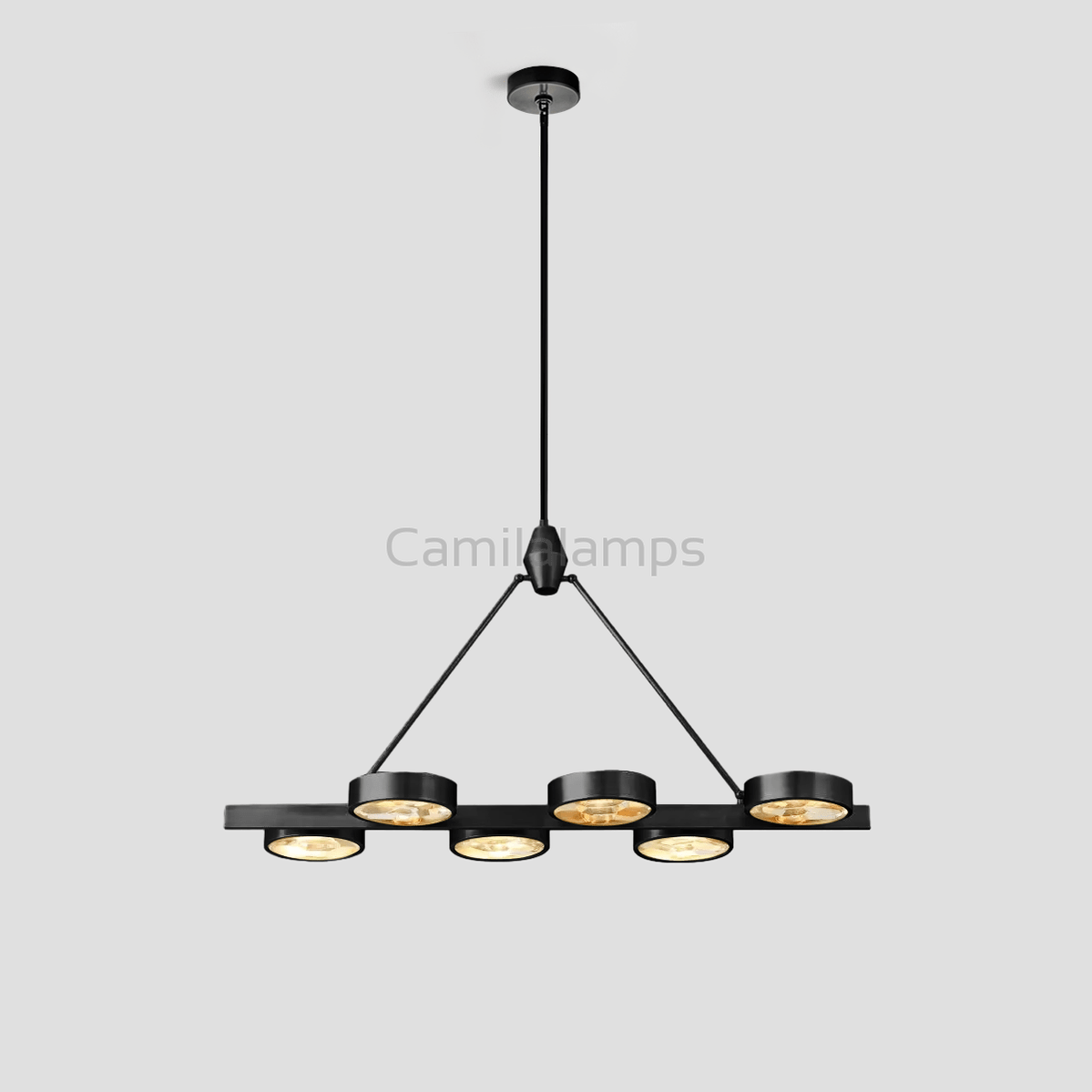Aster Linear Brass Chandelier - Camilalamps - CA - LI2024 - C5627