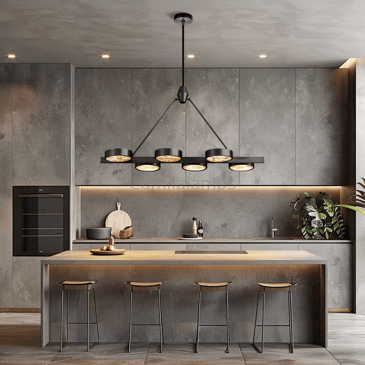 Aster Linear Brass Chandelier - Camilalamps - CA - LI2024 - C5627