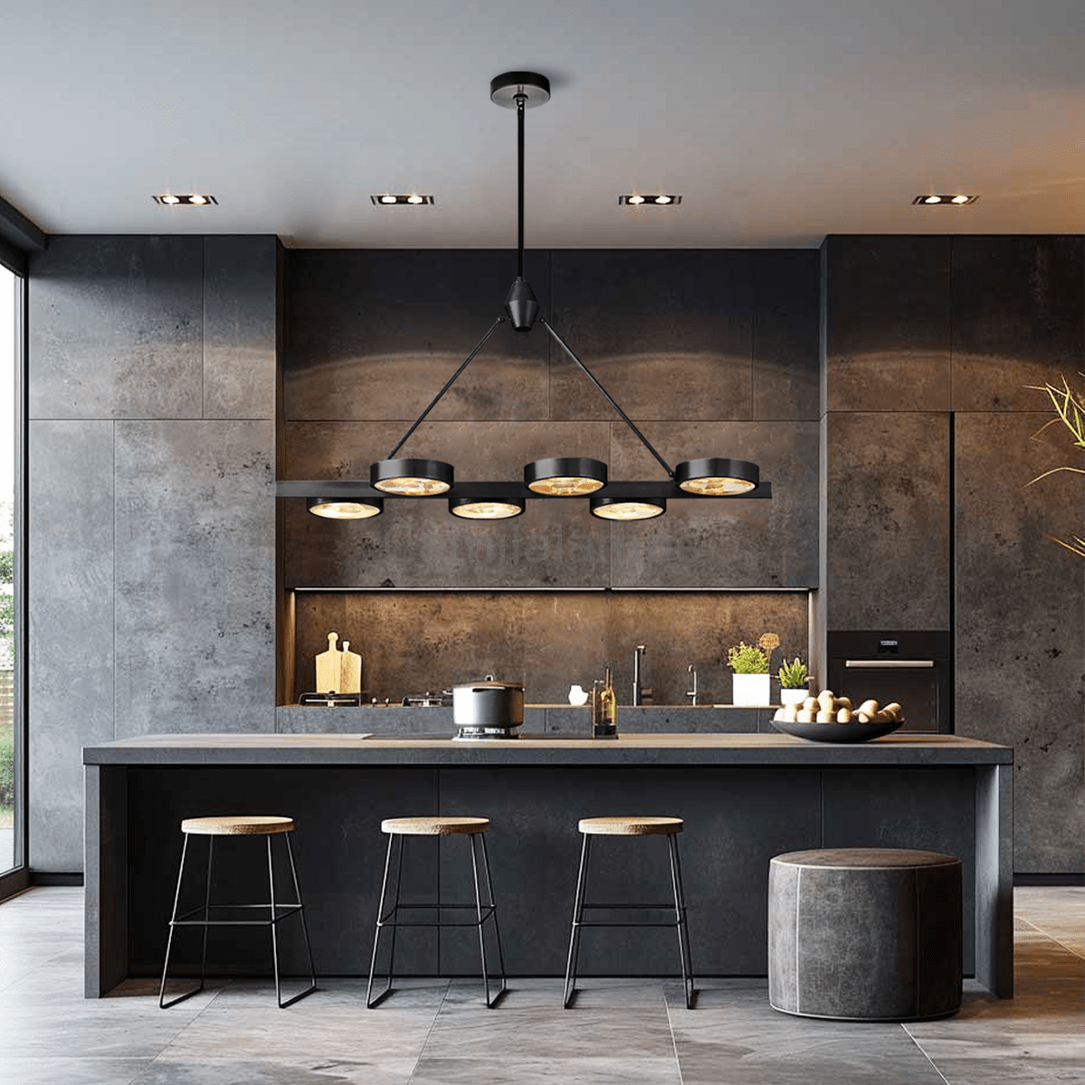 Aster Linear Brass Chandelier - Camilalamps - CA - LI2024 - C5627