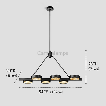 Aster Linear Brass Chandelier - Camilalamps - Ca-1LI2024-1C5627
