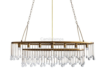 Aubrey 7 Light Oval Chandelier - Camilalamps - CA - 636H422