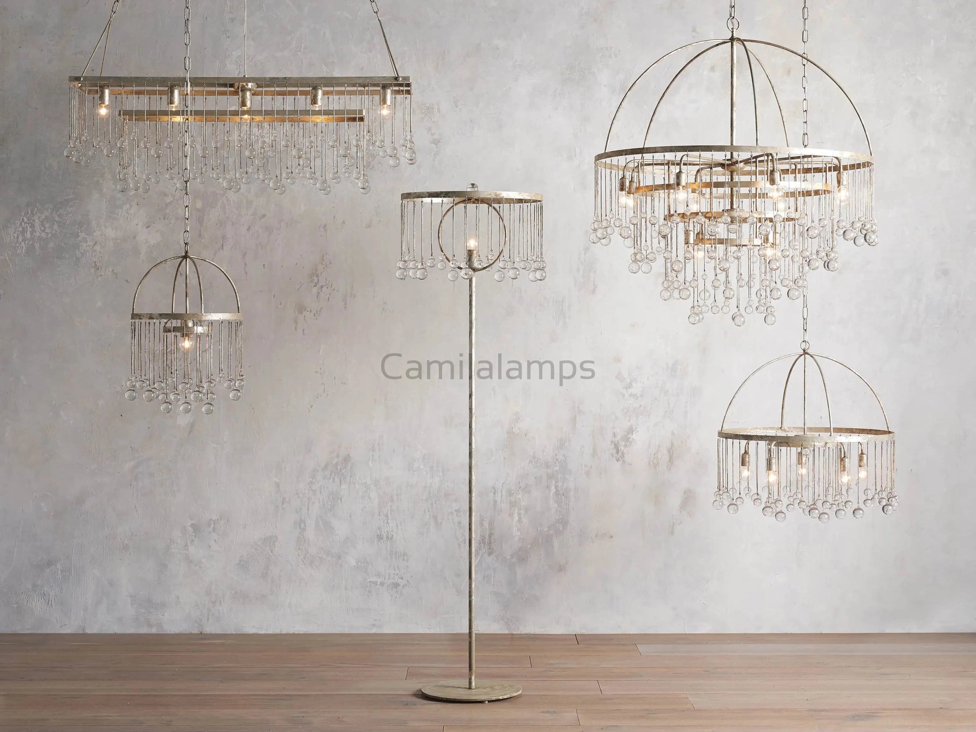 Aubrey Rectangular Chandelier 47''60'' - Camilalamps - CA - 636H402