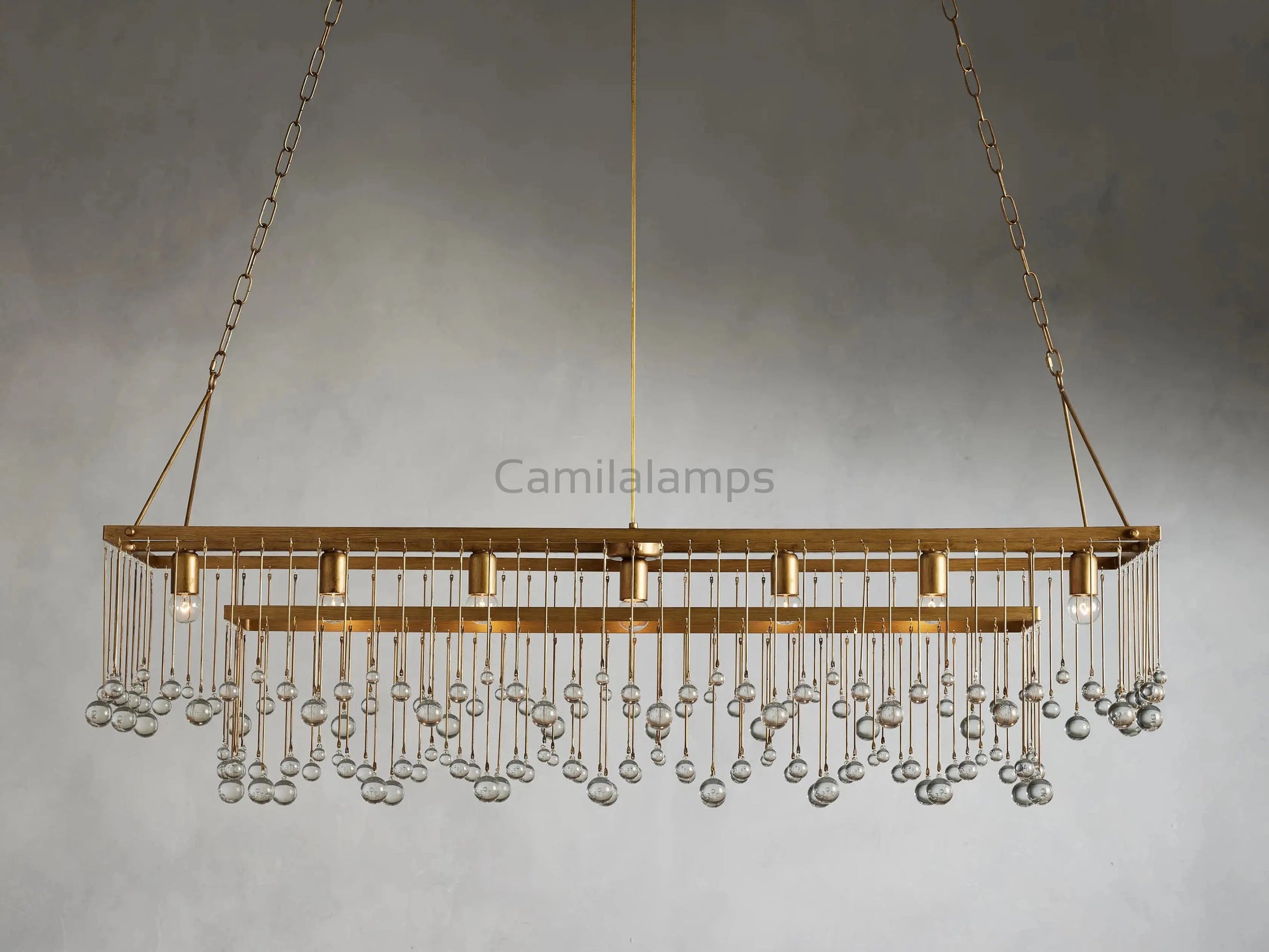 Aubrey Rectangular Chandelier 47''60'' - Camilalamps - CA - 636H586