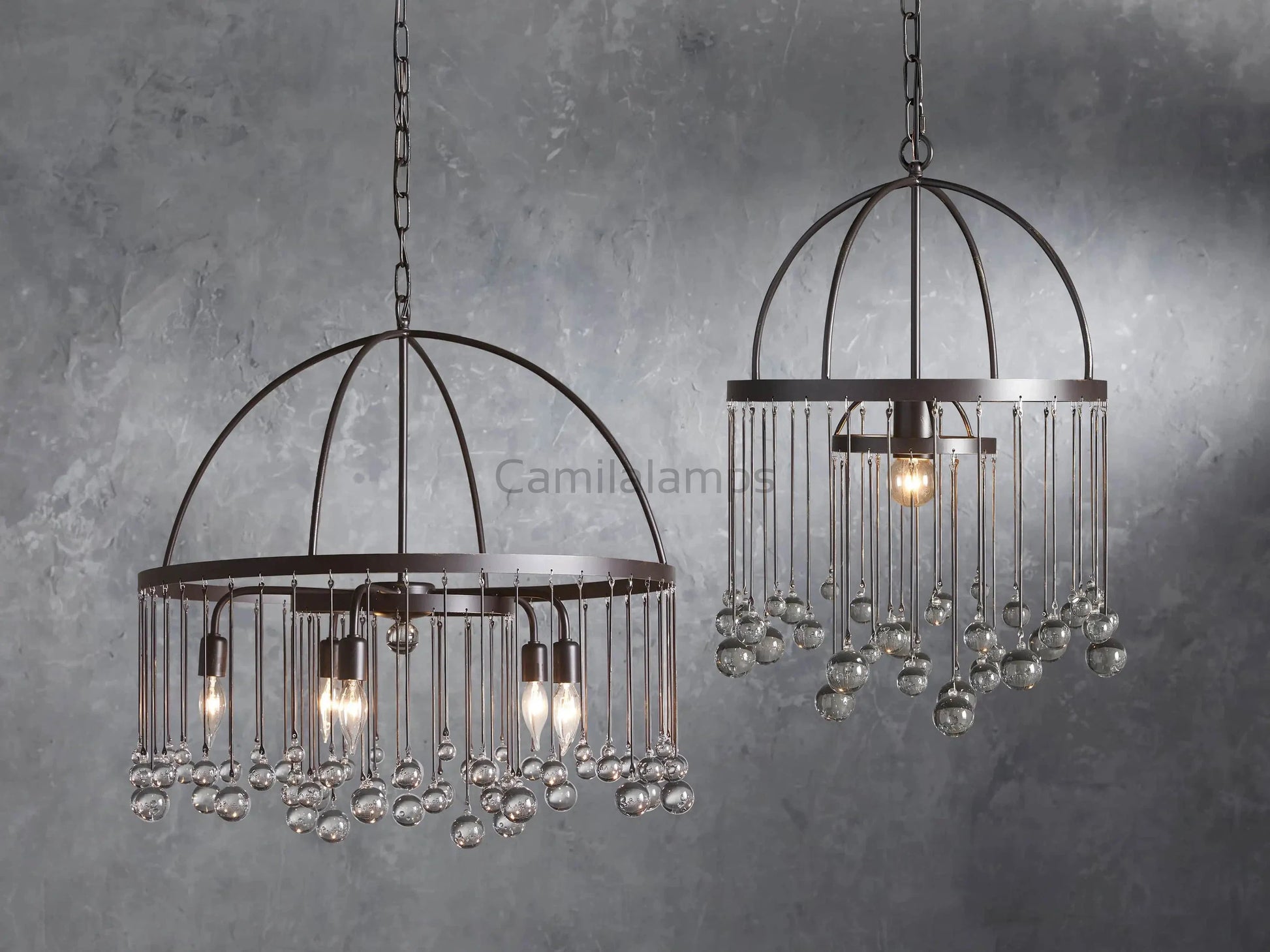 Aubrey Round Chandelier 5 Light/ 8 Light - Camilalamps - Ca-1636H203