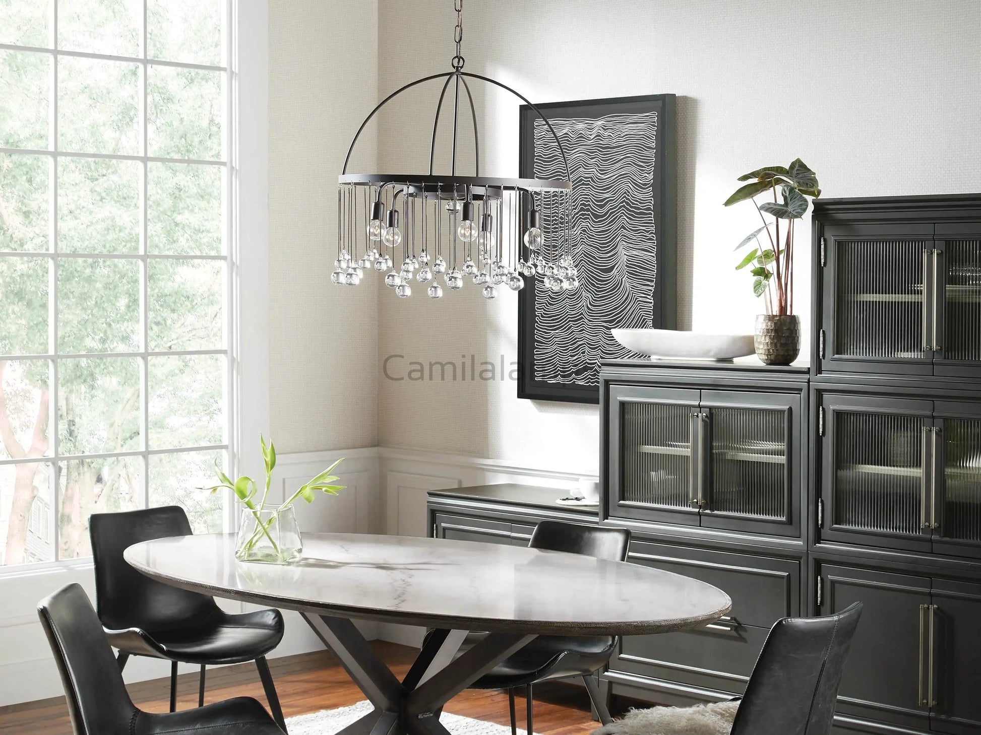 Aubrey Round Chandelier 5 Light/ 8 Light - Camilalamps - Ca-1636H203