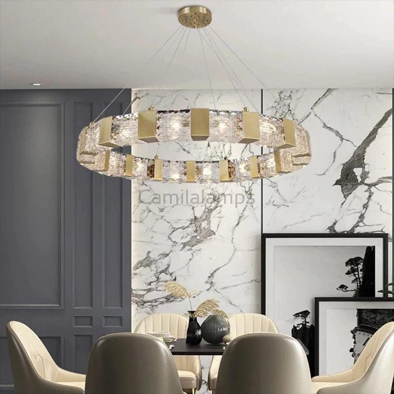 Audrey Modern Round Crystal Chandelier - Camilalamps - ILM0392