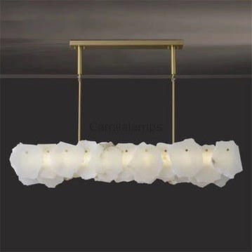 August Mordern Marble Linear Chandelier( Chains Version) - Camilalamps - aGUU-11