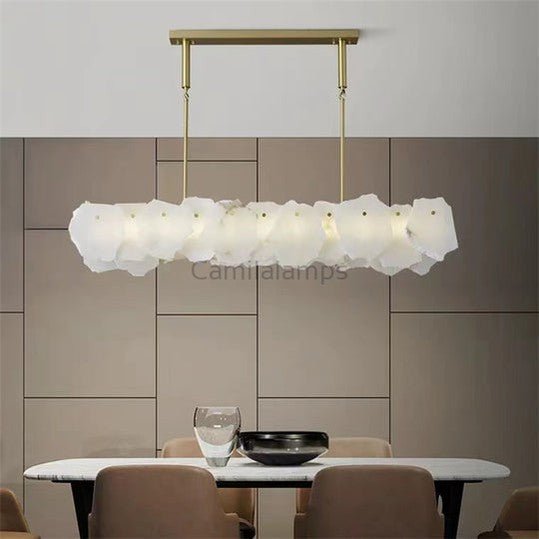 August Mordern Marble Linear Chandelier( Chains Version) - Camilalamps - AGUU - 1