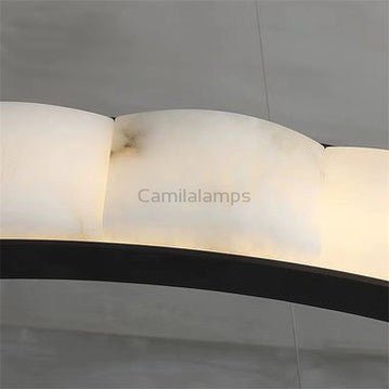 August Mordern Marble Round Chandelier Black - Camilalamps - AGU - 3