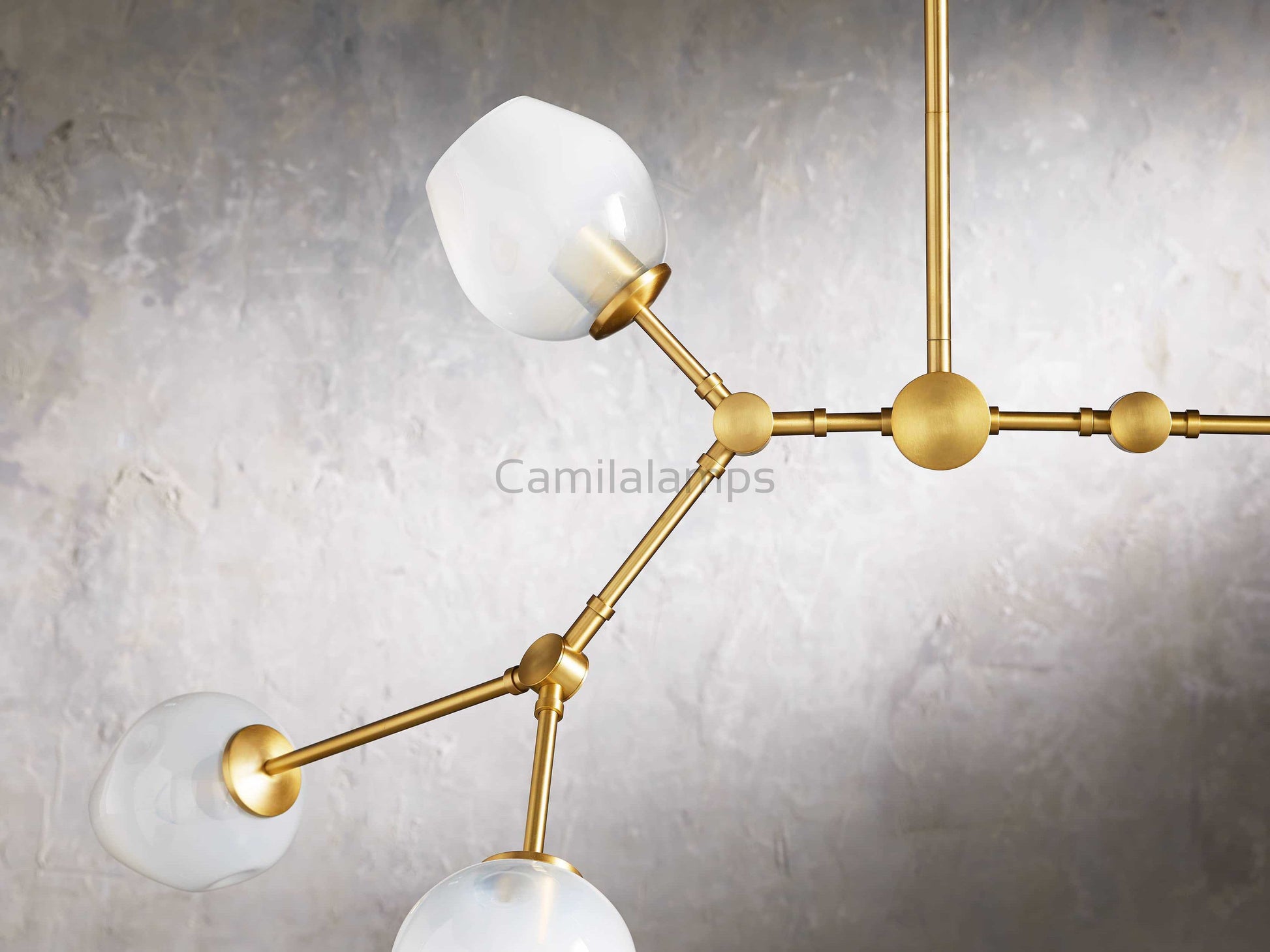 Aurelia Brass Linear Chandelier 52'' - Camilalamps - CaC1684