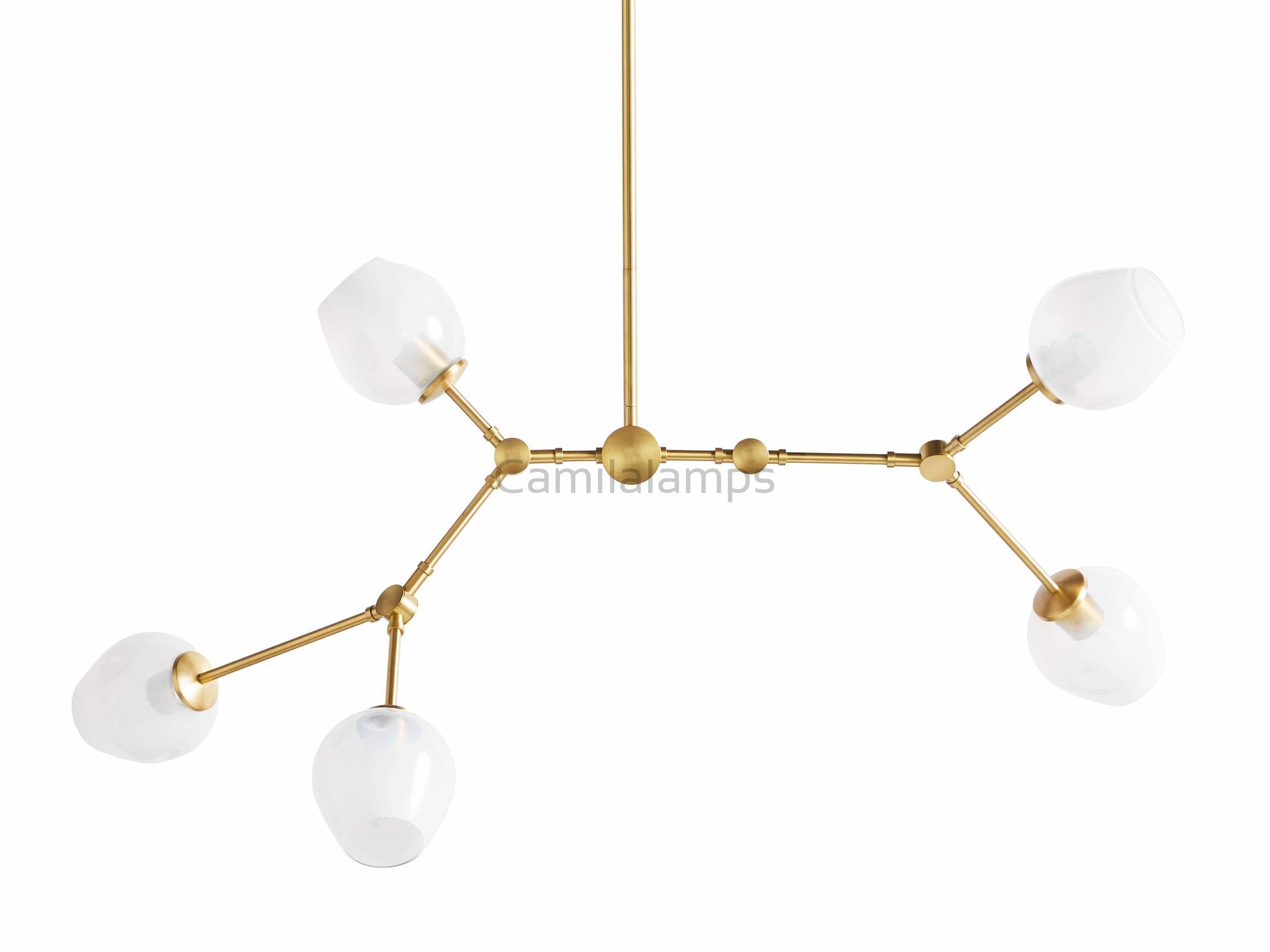 Aurelia Brass Linear Chandelier 52'' - Camilalamps - CaC1684