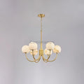Aurelian Alabaster Globe Chandelier with 6/8/10/12 heads - Camilalamps - aurel-11760-16 Hea-1Brass-11