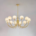 Aurelian Alabaster Globe Chandelier with 6/8/10/12 heads - Camilalamps - aurel-11760-112 He-1Brass-14