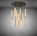 Aurivox Alabaster Round Chandelier - Camilalamps - CA - CH - 3124