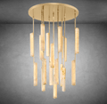 Aurivox Alabaster Round Chandelier - Camilalamps - CA - CH - 3123