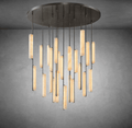 Aurivox Alabaster Round Chandelier - Camilalamps - CA - CH - 3126