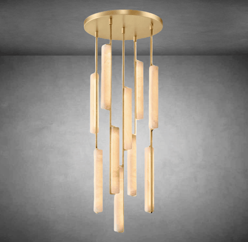 Aurivox Alabaster Round Chandelier - Camilalamps - CA - CH - 3121