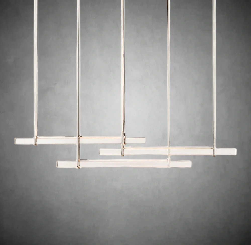 Aurivox Crystal Triple Bar Linear Chandelier - Camilalamps - CA - CH - 3225
