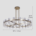 Aurora 1 - Tier Round Chandelier 50” - Camilalamps - Ca-1LI2024-1C5597
