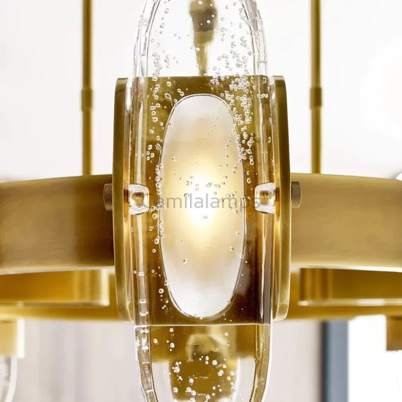 Aute Led Round Chandelier 15″ - Camilalamps - Ca-1aute-1BZ