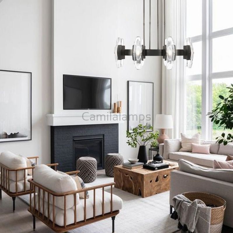 Aute Led Round Chandelier 30″ - Camilalamps - CA - aute - 30BZ