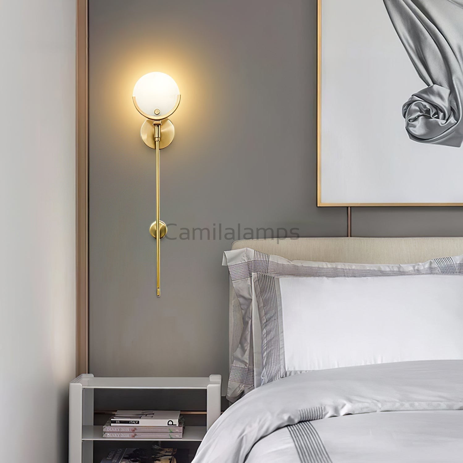Ava Brass Wall Lamp - Camilalamps - VKW - 240303 - 001