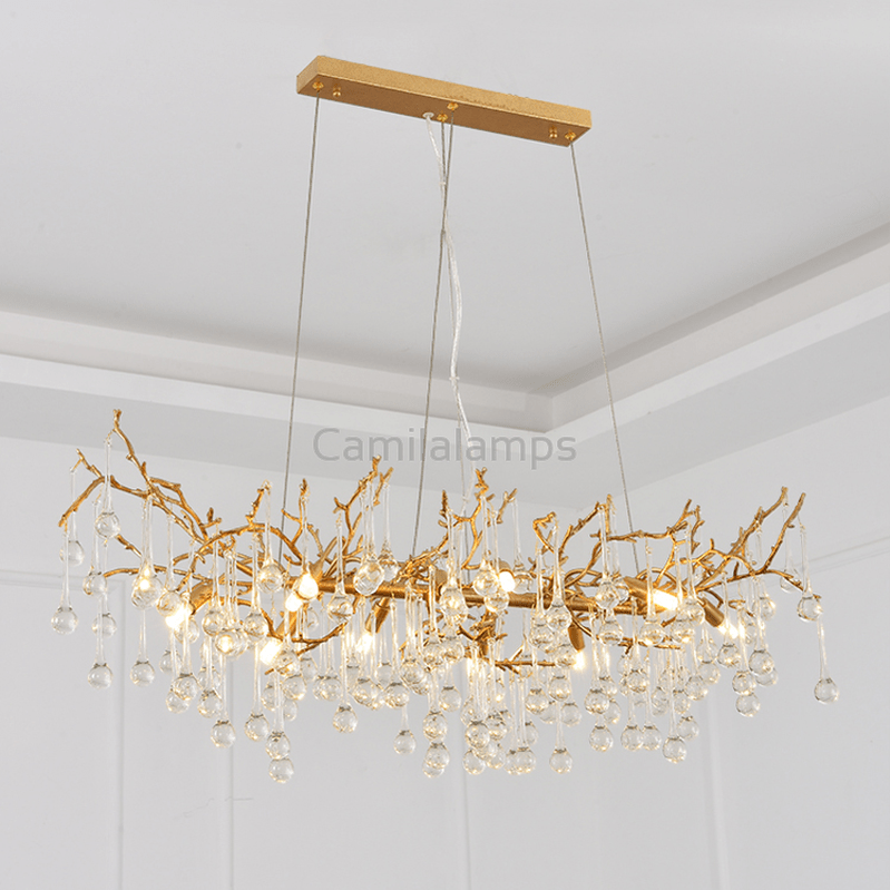 Avis Clear Crystal Branch Chandelier - Camilalamps - ILC0568