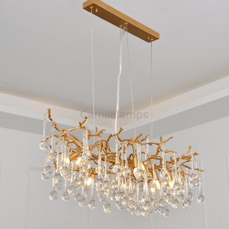 Avis Clear Crystal Branch Chandelier - Camilalamps - ILM0567