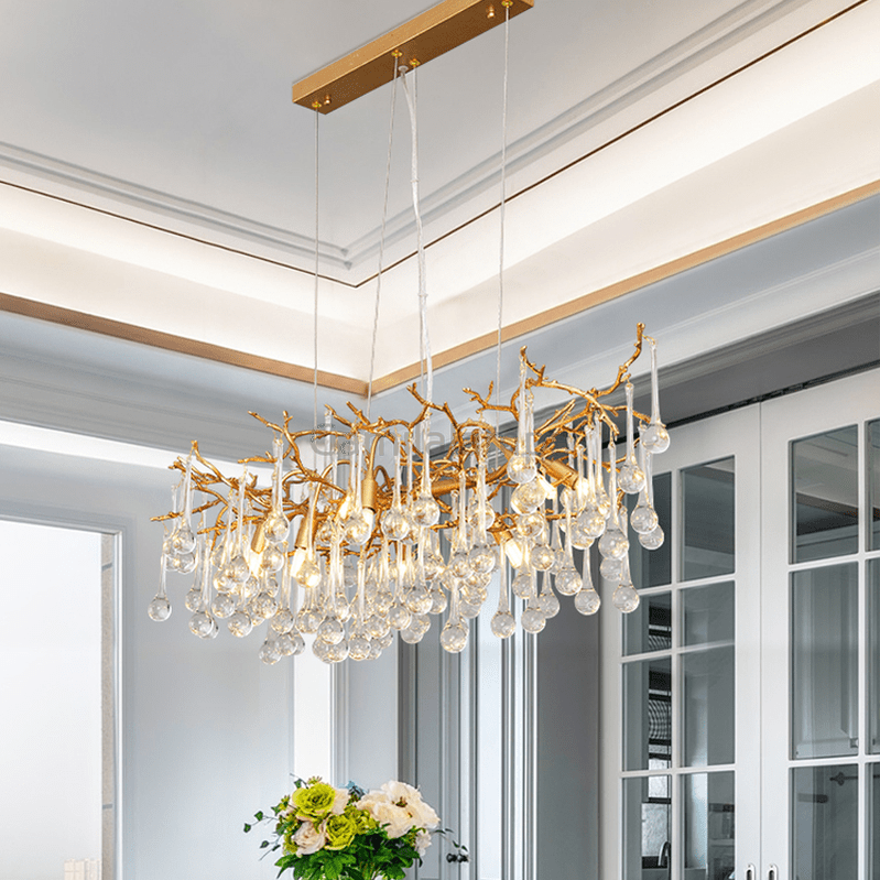 Avis Clear Crystal Branch Chandelier - Camilalamps - ILC0567