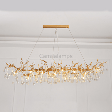 Avis Clear Crystal Branch Chandelier - Camilalamps - ILC0570