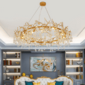 Avis Clear Crystal Ring Branch Chandelier - Camilalamps - ILM0579