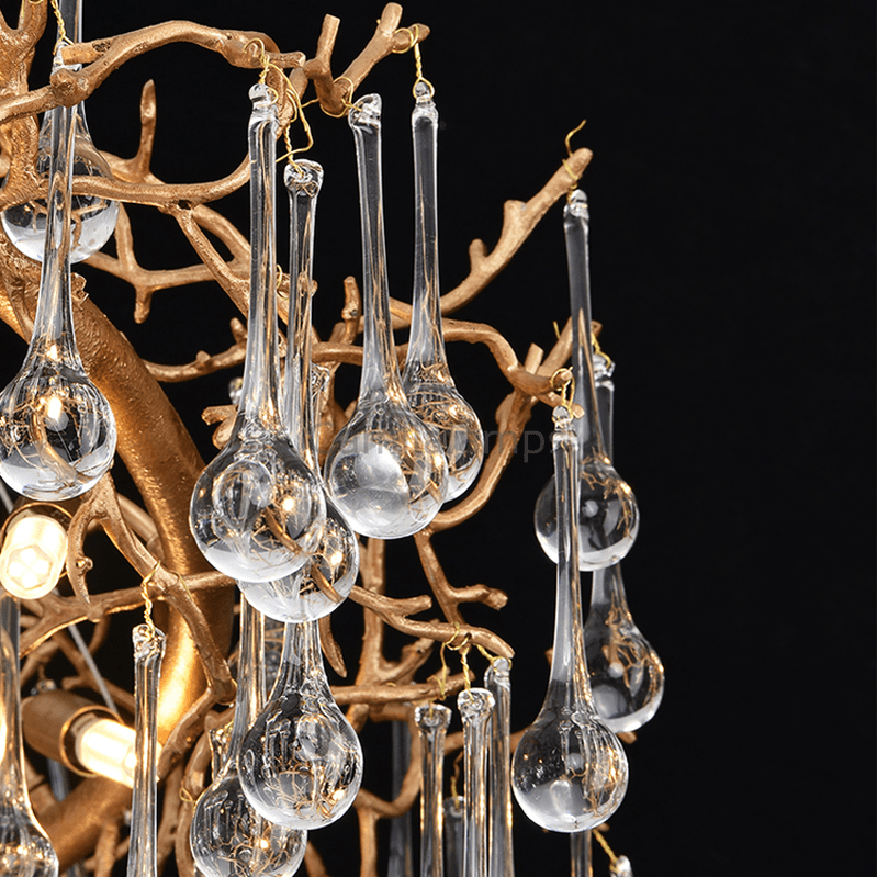 Avis Clear Crystal Ring Branch Chandelier - Camilalamps - ILM0579