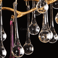 Avis Colorful Crystal Raindrop Aluminum Branch Chandelier - Camilalamps - ILM0596